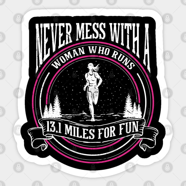 13.1 Marathoner Running Runner Half Marathon Sticker by IngeniousMerch